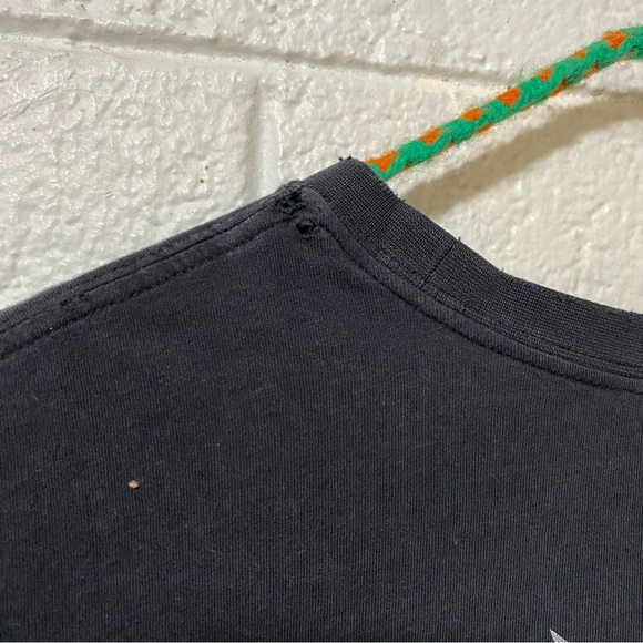 Destroyed Nike Vibes Men’s Black Large Short Sleeve T Shirt Holey Sun - Picture 2 of 13